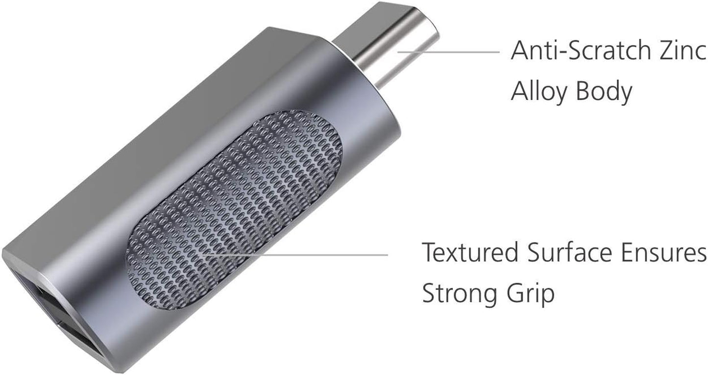 USB C to USB Adapter(2 Pack),Usb-C to USB 3.0 Adapter,Usb Type-C to Usb,Thunderbolt 3 to USB Female Adapter OTG for Macbook Pro2019,Macbook Air 2020,Ipad Pro 2020,More Type-C Devices(Space Gray)
